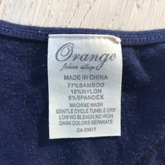 Bamboo navy T-shirt - Picture 2 of 4